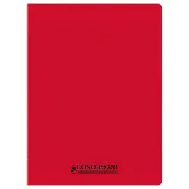 Polypropyleen schrift, genaaid, 48 pagina's, SEYES 240x320 mm, 90g, rood 
