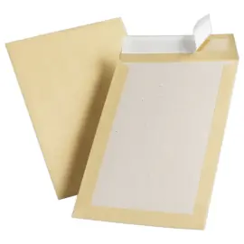 100  Enveloppen met versterkte kartonnen achterkant 120g - 229x324mm - bruin papier Kraft - GPV 