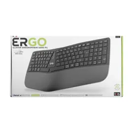 Draadloos oplaadbaar ergonomisch toetsenbord 