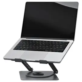 Draaibare metalen laptopstandaard 360&deg; iClick - Grijs 