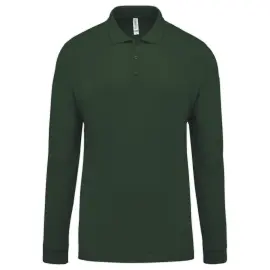 POLO PIQU&Eacute; MANNEN MET LANGE MOUWEN BOSGROEN MAAT XXL 