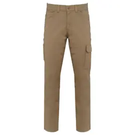 Stretch katoenen broek - Maat 50 - Camel 