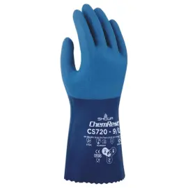 10 Chemische beschermhandschoenen Showa CS720 nitril blauw maat XXL 