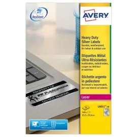 Doos duurzame laseretiketten AVERY 63,5x29,6mm 640 etiketten/doos 