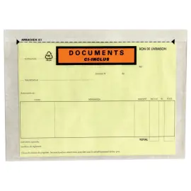 1000  Kleefenveloppen 'Documents ci-inclus' - 228 x 165 mm 