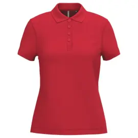 Damespolo - Korte mouwen - Maat L - Rood 