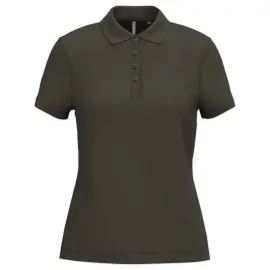 Dames polo - Korte mouwen - Maat XXL - Kaki 