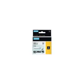Vinyl tape voor labelmaker RHINO 19mm achtergrond wit zwarte inkt 