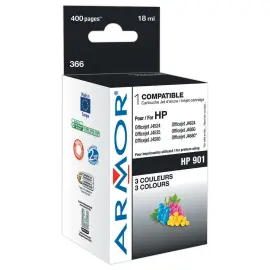 Inktcartridge ARMOR 3 kleuren compatibel met HP CC656A 