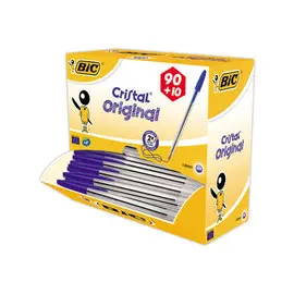 100  Balpennen BIC CRISTAL - normaal schrift 