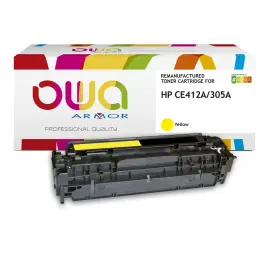 Lasercartridge  HP 305A geel CE412A compatibel ARMOR 