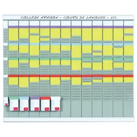 Jaarplanner met T-fiches - 13 kolommen - 32 sleuven - NOBO 