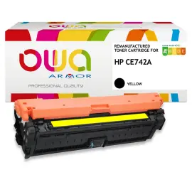 Lasercartridge HP Geel CE742A compatibel ARMOR 