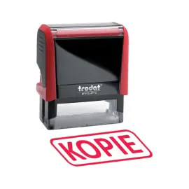 Timbre met commerci&euml;le formule X-Print "Kopie" - rood 