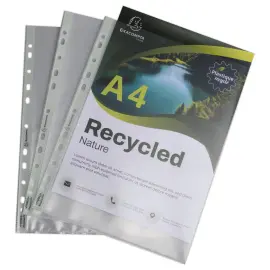 25 Geperforeerde insteekhoezen Forever - Plastic 12/100e - A4 - EXACOMPTA 