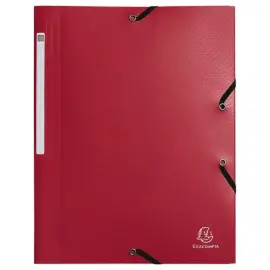 Elastische overhemdmappen met 3 kleppen Opak - Rood - EXACOMPTA 