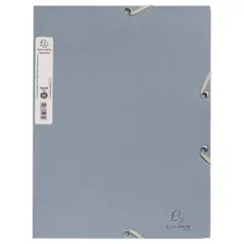 Elastische hemdmappen met 3 kleppen - Gerecycleerde kaart - Blauwgrijs - EXACOMPTA 