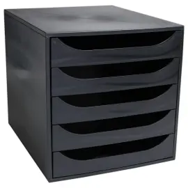 Ecobox+ Ecoblack opbergmodule - 5 laden - Zwart - EXACOMPTA 