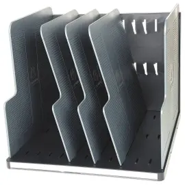 Verticale sorteerder Modulotop Office - 5 tussenschotten - Zwart/Grijs - EXACOMPTA 
