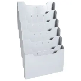 Modulaire wandverdeler - Horizontaal - 6 compartimenten - Grijs - EXACOMPTA 