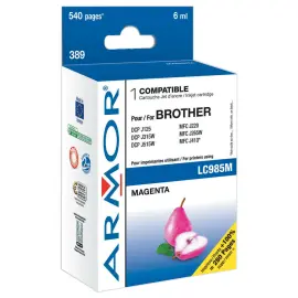 Cartouche ARMOR &eacute;quiv. BROTHER LC985M magenta 