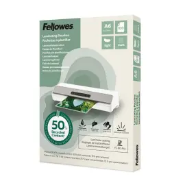 100 plastificatiehoezen A6 licht mat gerecycled materiaal 