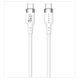 USB-C Snellaadkabel 240W 2m - Wit - HYPERTEC 