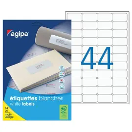 25 vellen etiketten 50,0 x 25,0 mm - AGIPA 