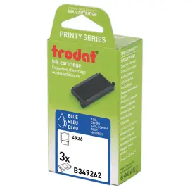 3  Trodat 4926 blauwe inktpotten 