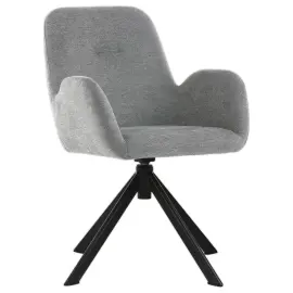 2 Fauteuils Chin&eacute; Grijs met Hoge Rugleuning - Pyramidale Poten M - GENERIEK 