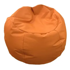 Ronde oranje poef 