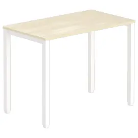 Rechthoekige hoge tafel 140 x 80 Acacia / Wit 