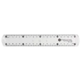Dubbele plastic meetlat FIDUCIAL - 20 cm 