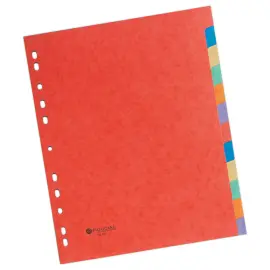 Set tussenbladen karton A4 maxi 12 tabbladen - FIDUCIAL 