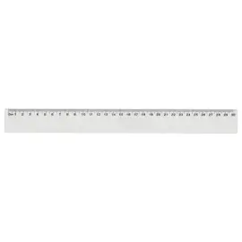 Eenvoudige plastic bureauregel - 30 cm 