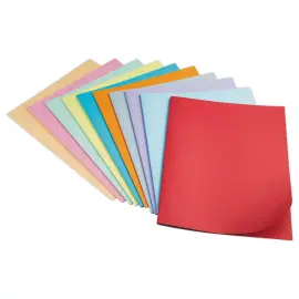 100  Pastelkleurige mappen FIDUCIAL 24x32 cm - 220 g 