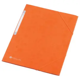 Map 3 kleppen met elastiek van stijf karton - Oranje - FIDUCIAL 
