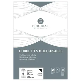 100  Etiketten met rechte hoeken FIDUCIAL 105X37 - 1600 etik / doos 