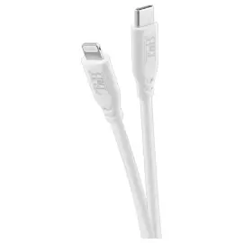 USB-C / Lightning-kabel - Siliconen - Wit - T'NB 
