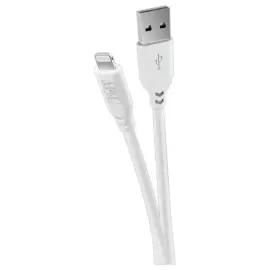 USB-A / Lightning-kabel van siliconen - Wit 
