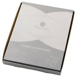 100  Geperforeerde insteekhoezen FIDUCIAL -A4 - Glad - PP - 6,5/100 