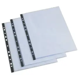 100  Geperforeerde hoezen A4 cristal - Fiducial 