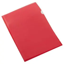 100  Polypropyleen hoekmappen 11/100e Rood - Fiducial 
