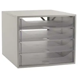 Archiefmodule met 4 laden - Kleurloos - FIDUCIAL 