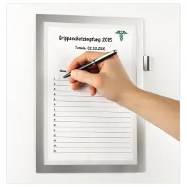 Zelfklevende frame pocket Duraframe Note - A4 - Zilver - DURABLE 