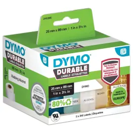 2  Rollen met 350 duurzame etiketten LW-identificatie 25 mm x 89 mm 