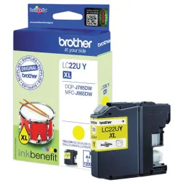 Cartouche BROTHER LC22UY geel 