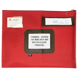 Postzak 42x32 cm rood in polyester 