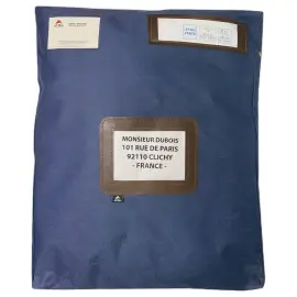 Blauwe polyester documententas met uitvouwbare bodem L 40xB 5xH 50 cm 