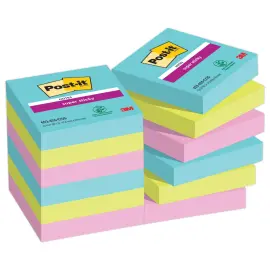 012 Super sticky herpositioneerbare memoblaadjes - Cosmic - 4,76 x 4,76 cm - 90 blaadjes - 3M POST-IT 